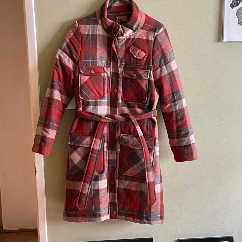 Pendleton, Portland collection, burgundy-brown, size small, plaid coat!